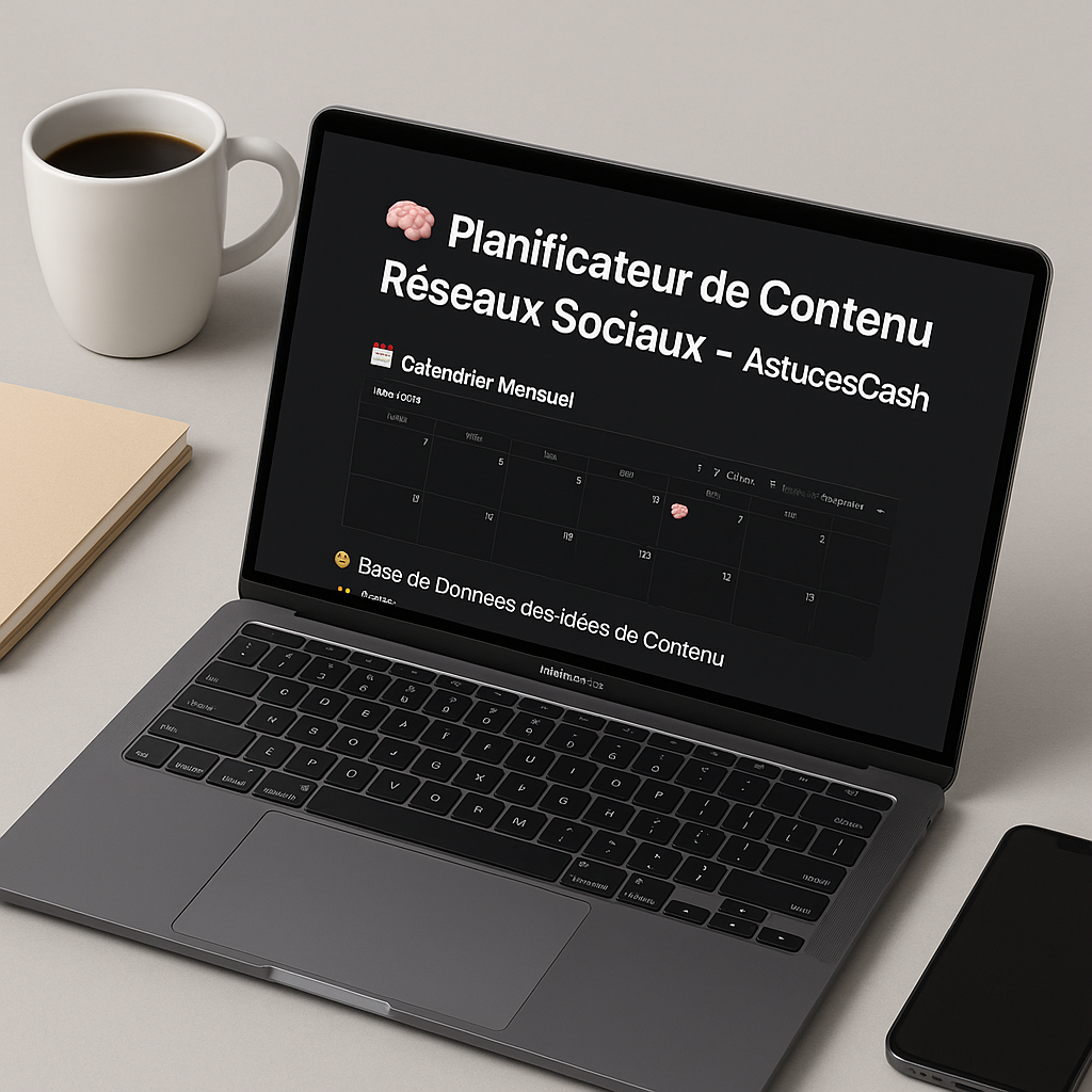 Planificateur de Contenu Réseaux Sociaux - Notion (template)