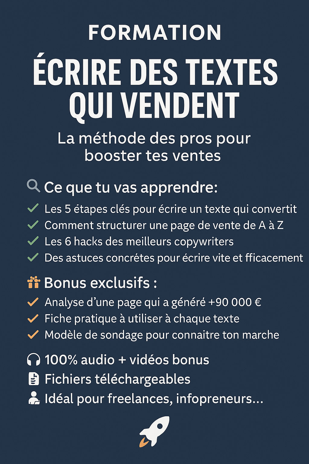 Écrire des textes qui vendent – La méthode des pros pour booster tes ventes