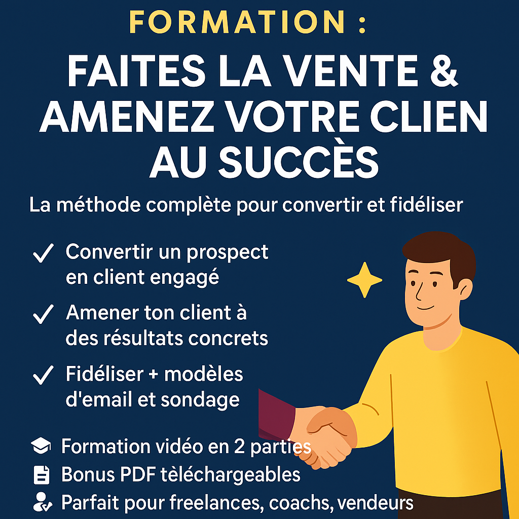 Faites la vente & Amenez votre client au succès – La méthode complète pour convertir et fidéliser