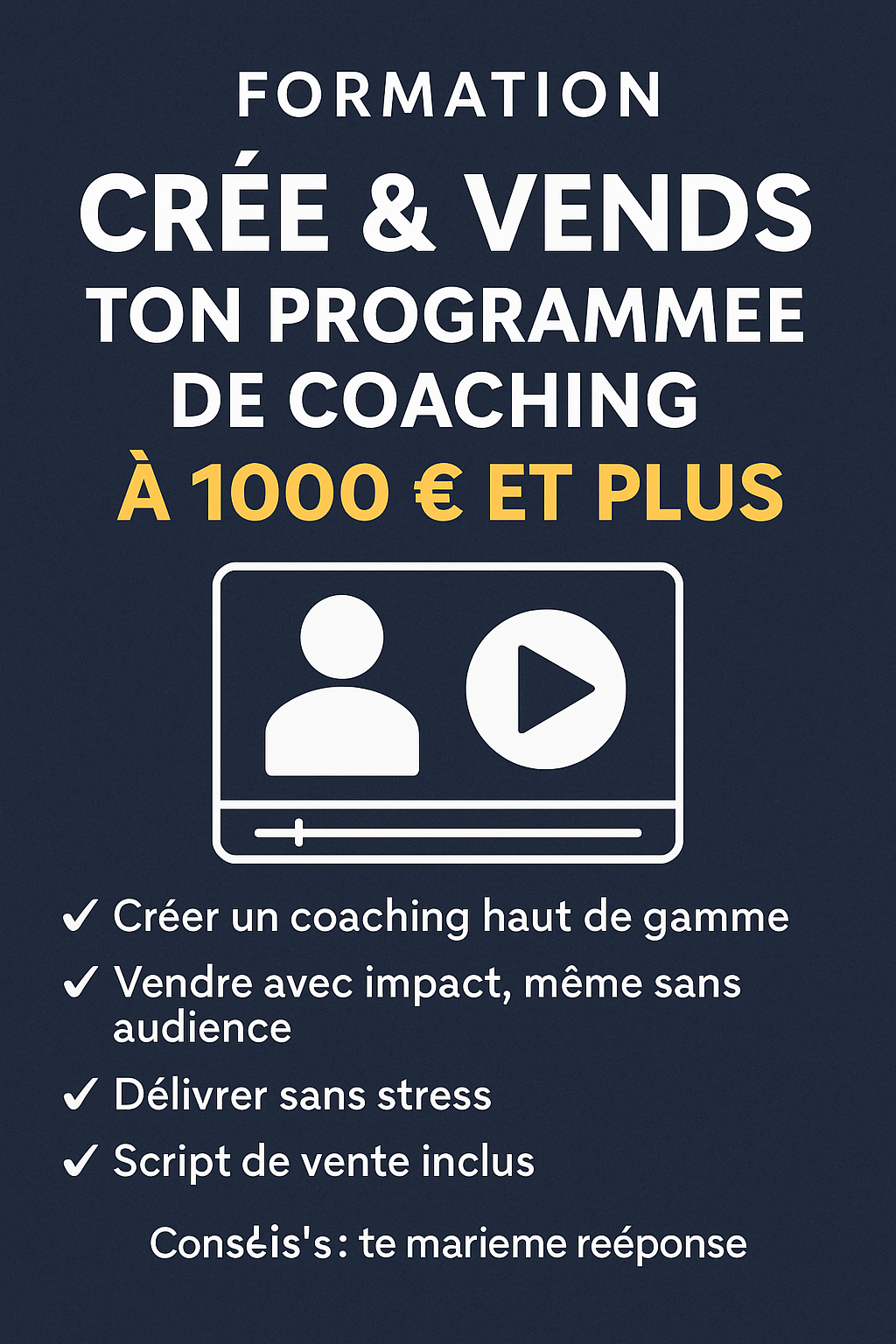 Crée & vends ton programme de coaching à 1 000 € et plus