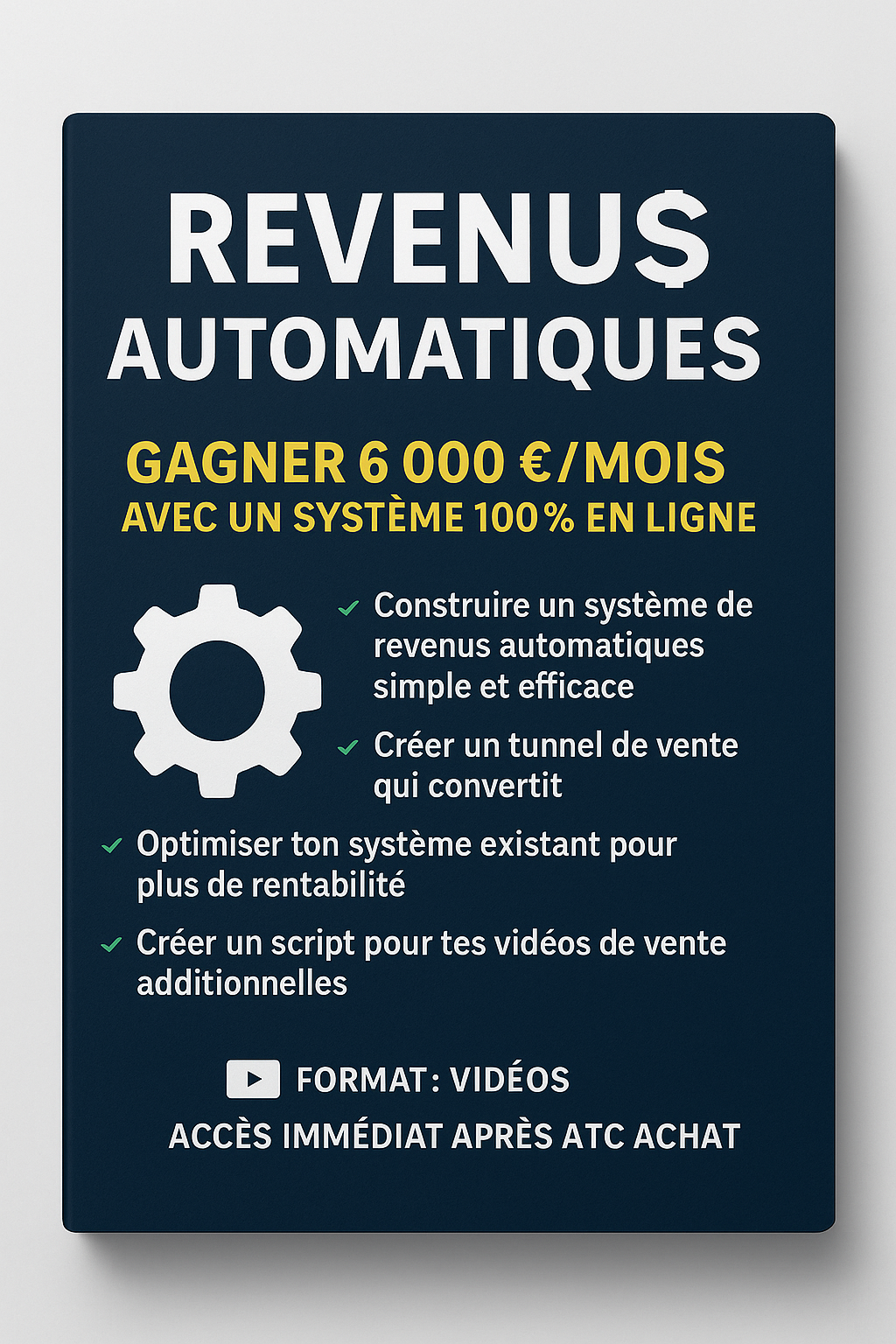 Revenus Automatiques – Crée ton système 100% en ligne (jusqu’à 6 000 €/mois)