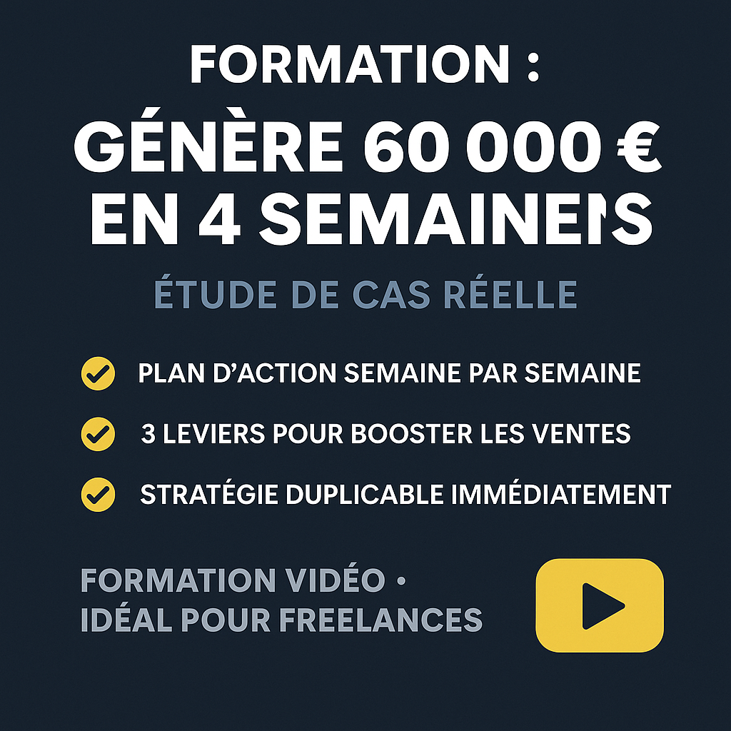 Génère 60 000 € en 4 semaines – Étude de cas réelle