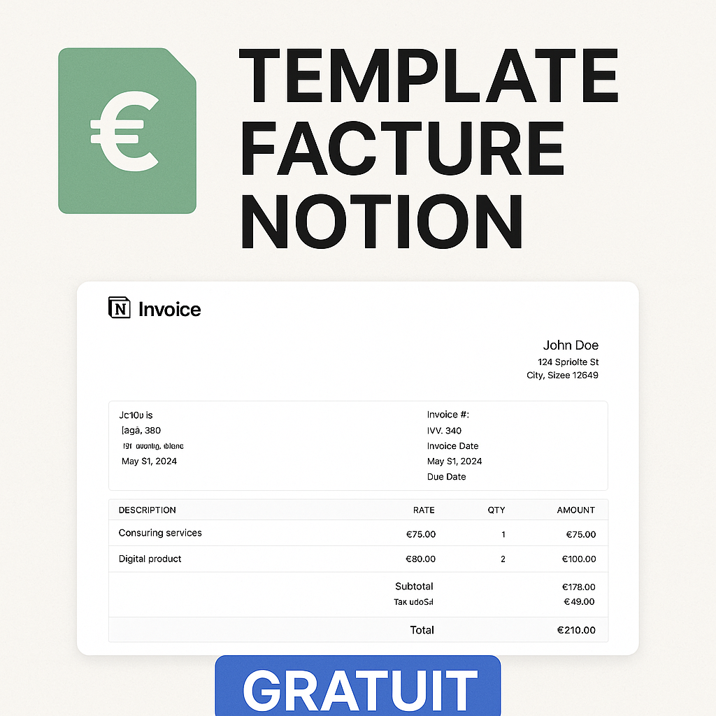 Template de Facture Notion - Gratuit