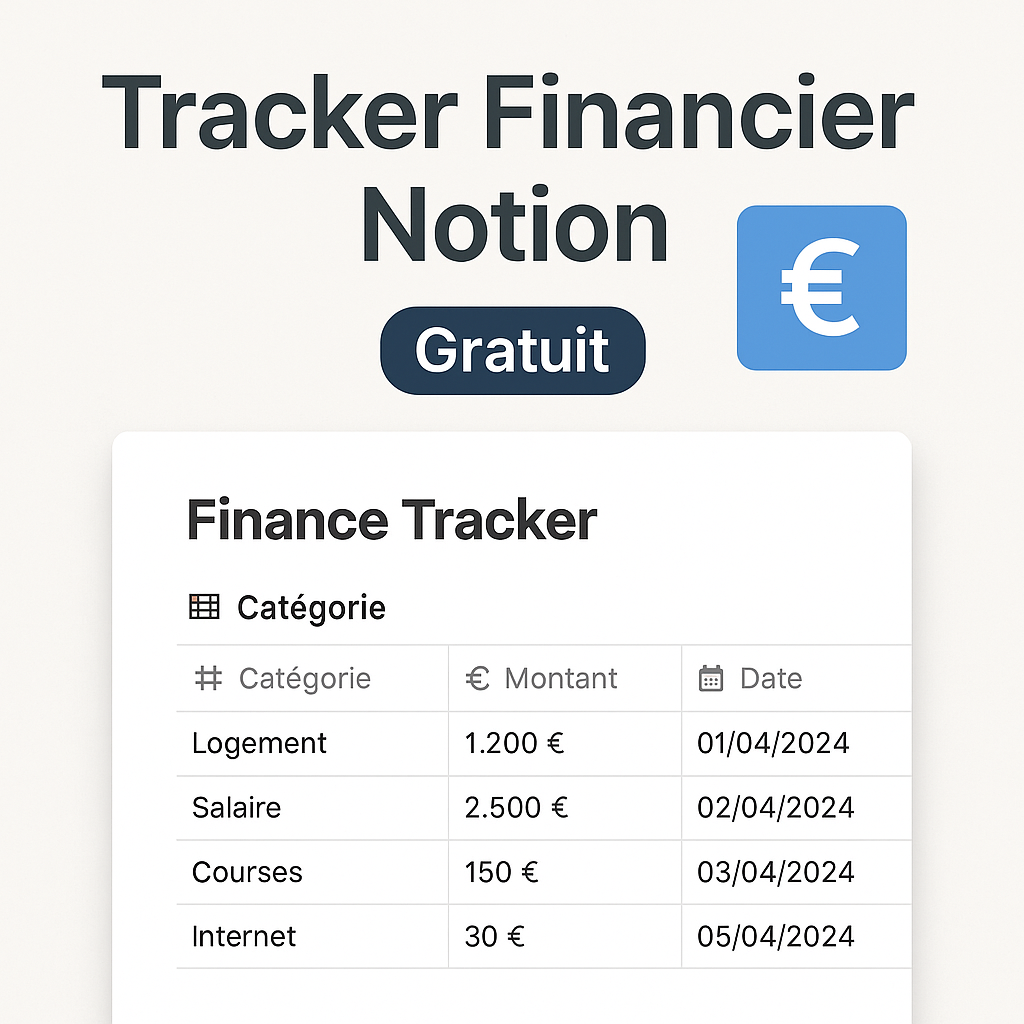 Tracker Financier Notion - Gratuit