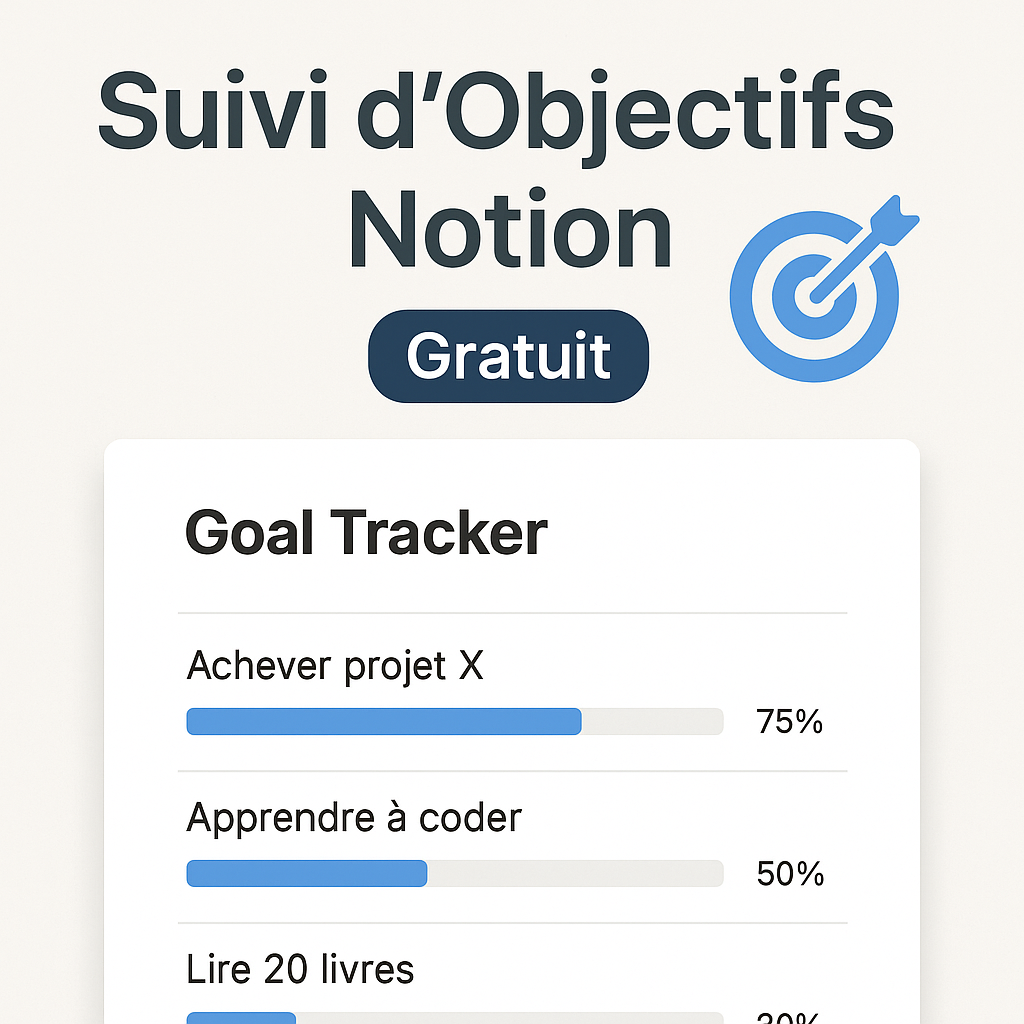 Suivi d’Objectifs - Template Notion Gratuit